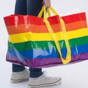 NWT IKEA Limited Edition Kvanting Rainbow Tote